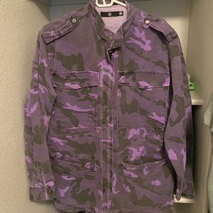 Missguided Purple Camo Jacket Size 4